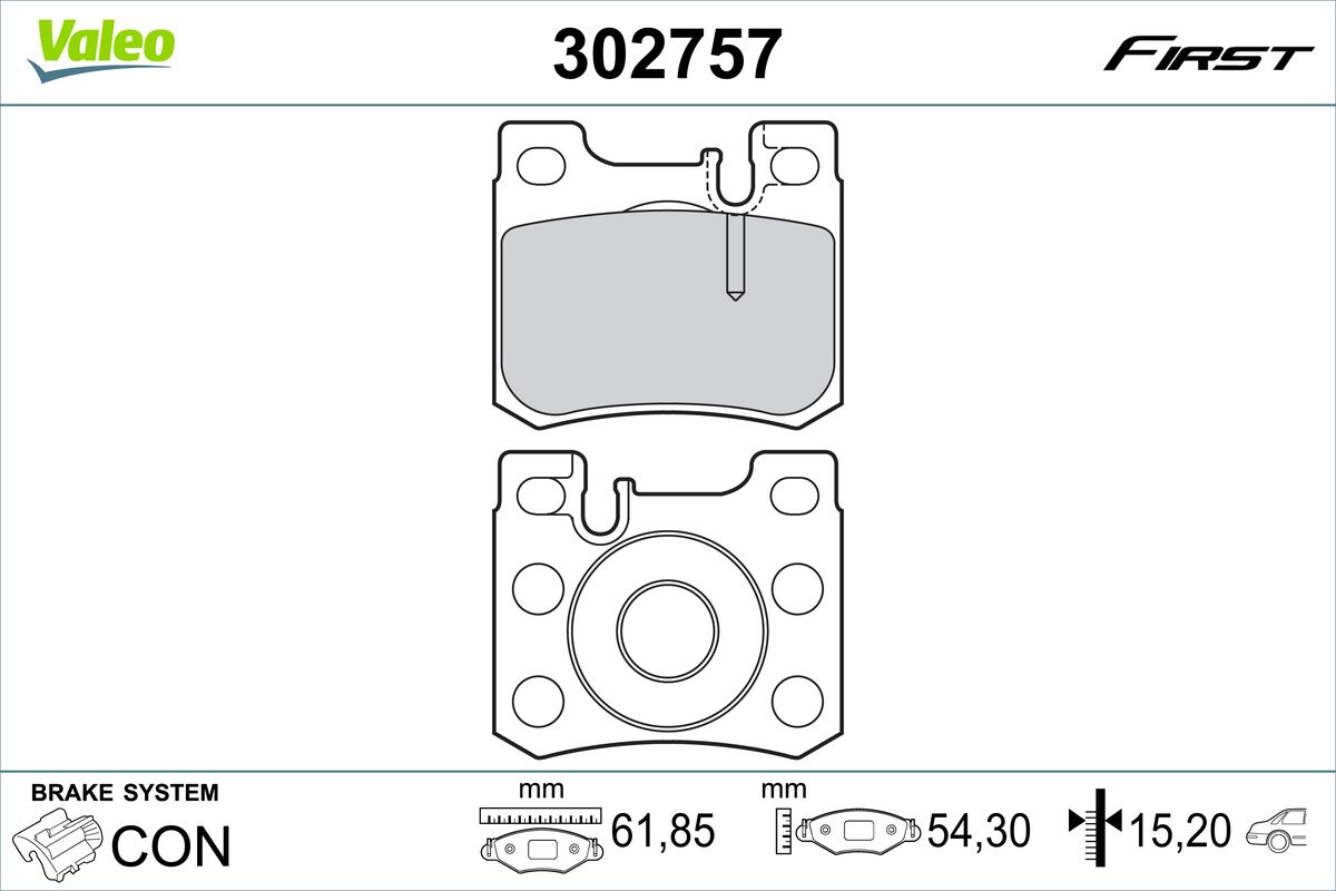 VALEO Fékbetét, mind 302757_VALEO